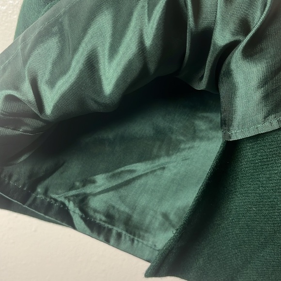Savannah Vintage 100% Wool Lined Emerald Green Zip Pencil Skirt Sz 12 - Picture 9 of 9